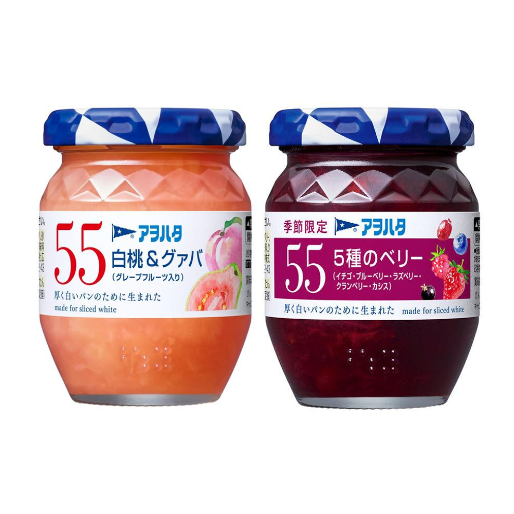Aohata 55 果醬 (白桃＆芭樂 / 五種莓果) 150g