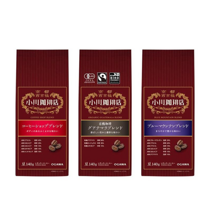 OGAWA COFFEE 小川珈琲 咖啡豆（咖啡館特調/藍山特調/有機瓜地馬拉特調）140g