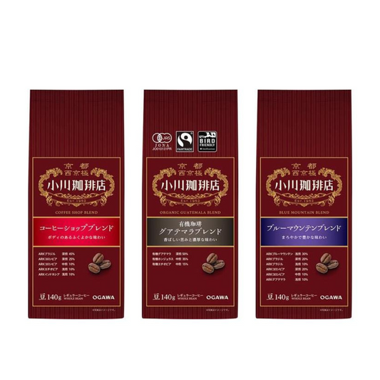 OGAWA COFFEE 小川珈琲 咖啡豆（咖啡館特調/藍山特調/有機瓜地馬拉特調）140g