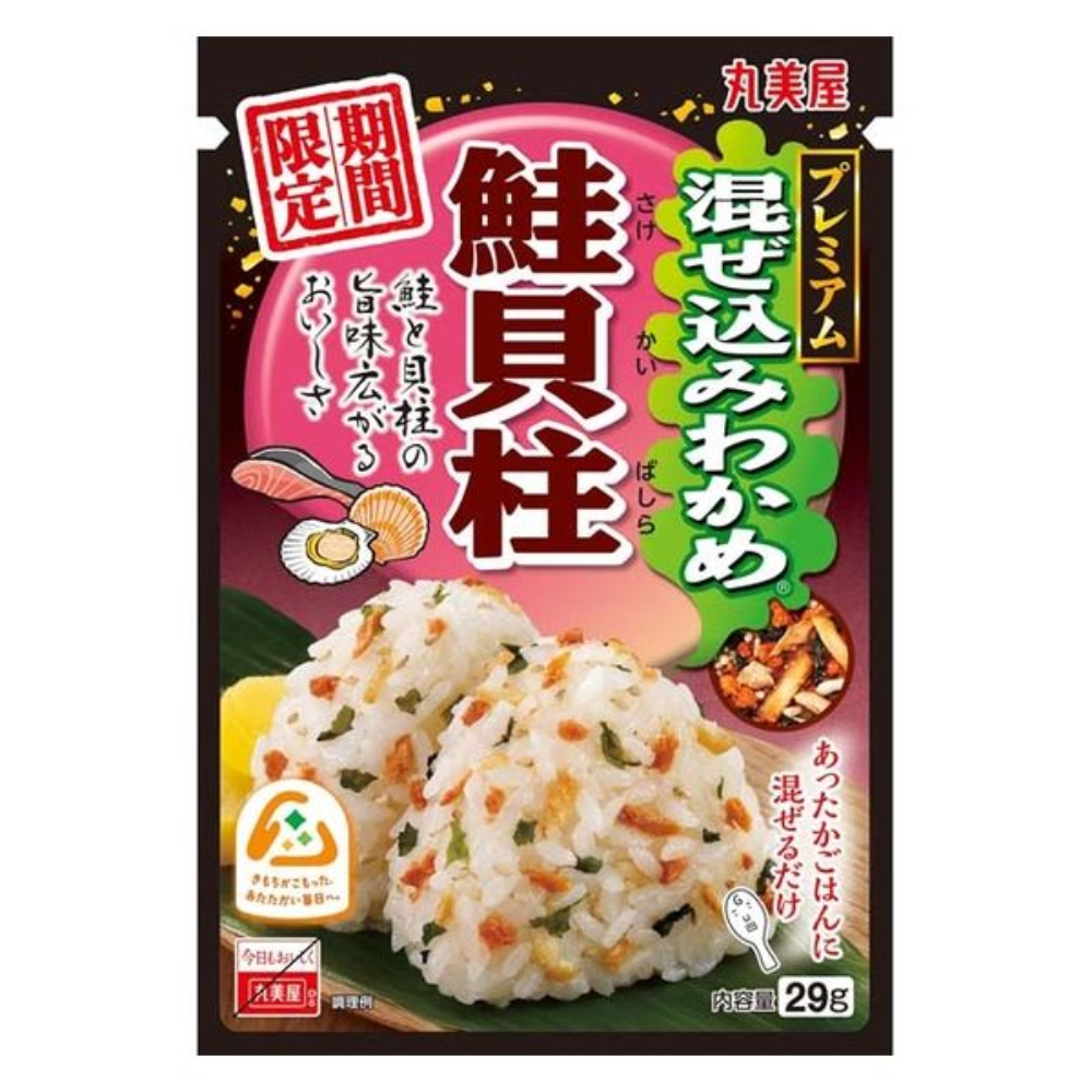 Marumiya 丸美屋 Premium 海帶 拌飯香鬆（鮭魚扇貝/鯛魚飯口味）29克