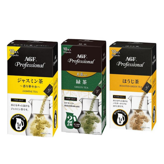Ajinomoto 味之素 AGF 即溶 沖泡茶（茉莉花茶/焙茶/玉露綠茶）1L / 2L  1盒（10 入）