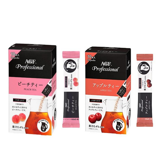 Ajinomoto 味之素 AGF 即溶 沖泡茶（蘋果茶/桃子茶）可泡1L  1盒（10 入）