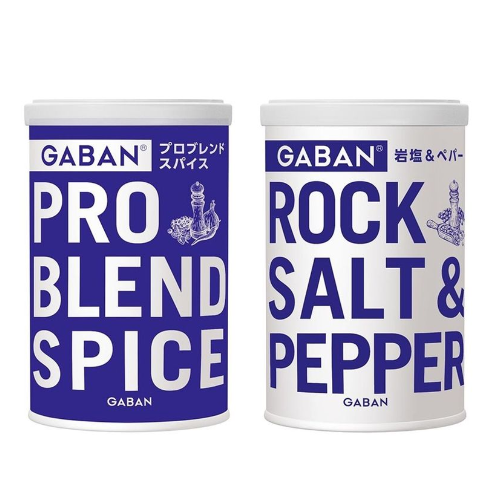 House GABAN 調味料（專業混合香料 60g / 岩鹽和胡椒 90g）
