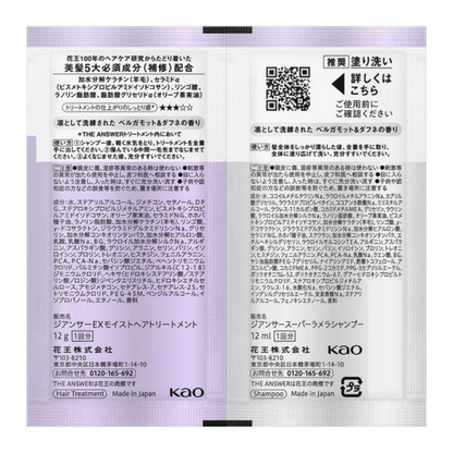 Kao 花王 THE ANSWER 洗髮 護髮乳 試用組