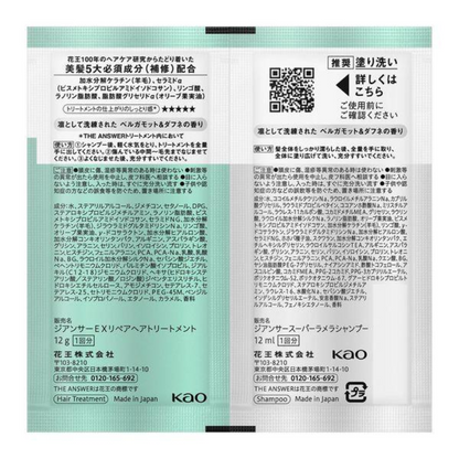 Kao 花王 THE ANSWER 洗髮 護髮乳 試用組