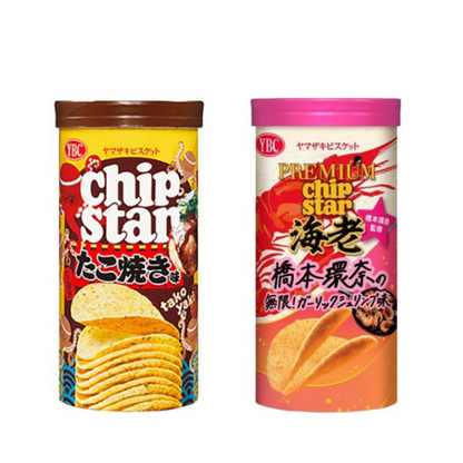 Yamazaki Biscuits 山崎餅乾 洋芋片 chip star（章魚燒風味/蒜香鮮蝦風味）45g