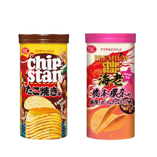 Yamazaki Biscuits 山崎餅乾 洋芋片 chip star（章魚燒風味/蒜香鮮蝦風味）45g