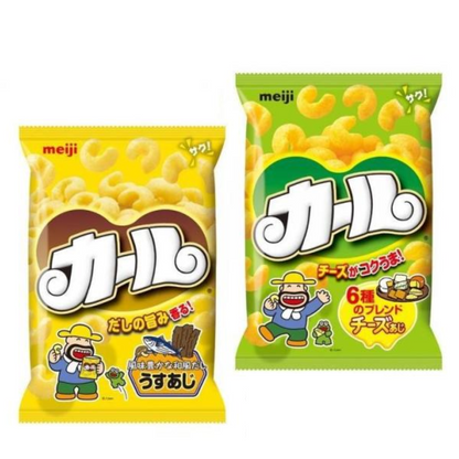 Meiji 明治 Curl 零食 餅乾（淡鹽味 68g/ 起司味 64g）