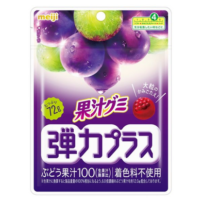 Meiji 明治 果汁軟糖 彈力加強版（草莓/葡萄/金鳳梨）72克