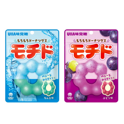 UHA味覺糖 軟Ｑ甜甜圈口感 軟糖（彈珠汽水口味/葡萄口味）40g