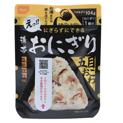 尾西食品 防災食品 攜帶飯糰 乾燥ㄇㄧ 保存期限5年（昆布/五目/鮭魚）1份