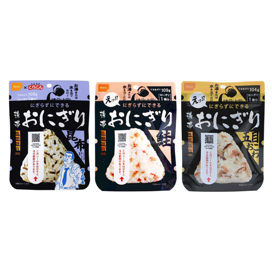 尾西食品 防災食品 攜帶飯糰 乾燥ㄇㄧ 保存期限5年（昆布/五目/鮭魚）1份
