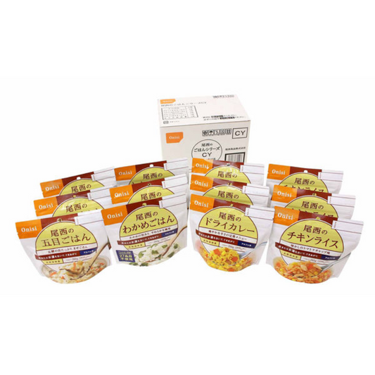 尾西食品 防災食品 乾燥米 即食飯 和風・洋風套餐組1箱（12餐入）/ 綜合套餐組 1箱（24餐入）