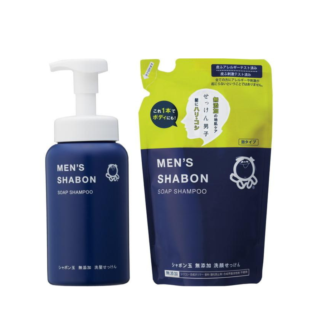 泡泡玉親膚石鹼 男士 肥皂洗髮精 （520ml 瓶裝 / 420ml 補充包）
