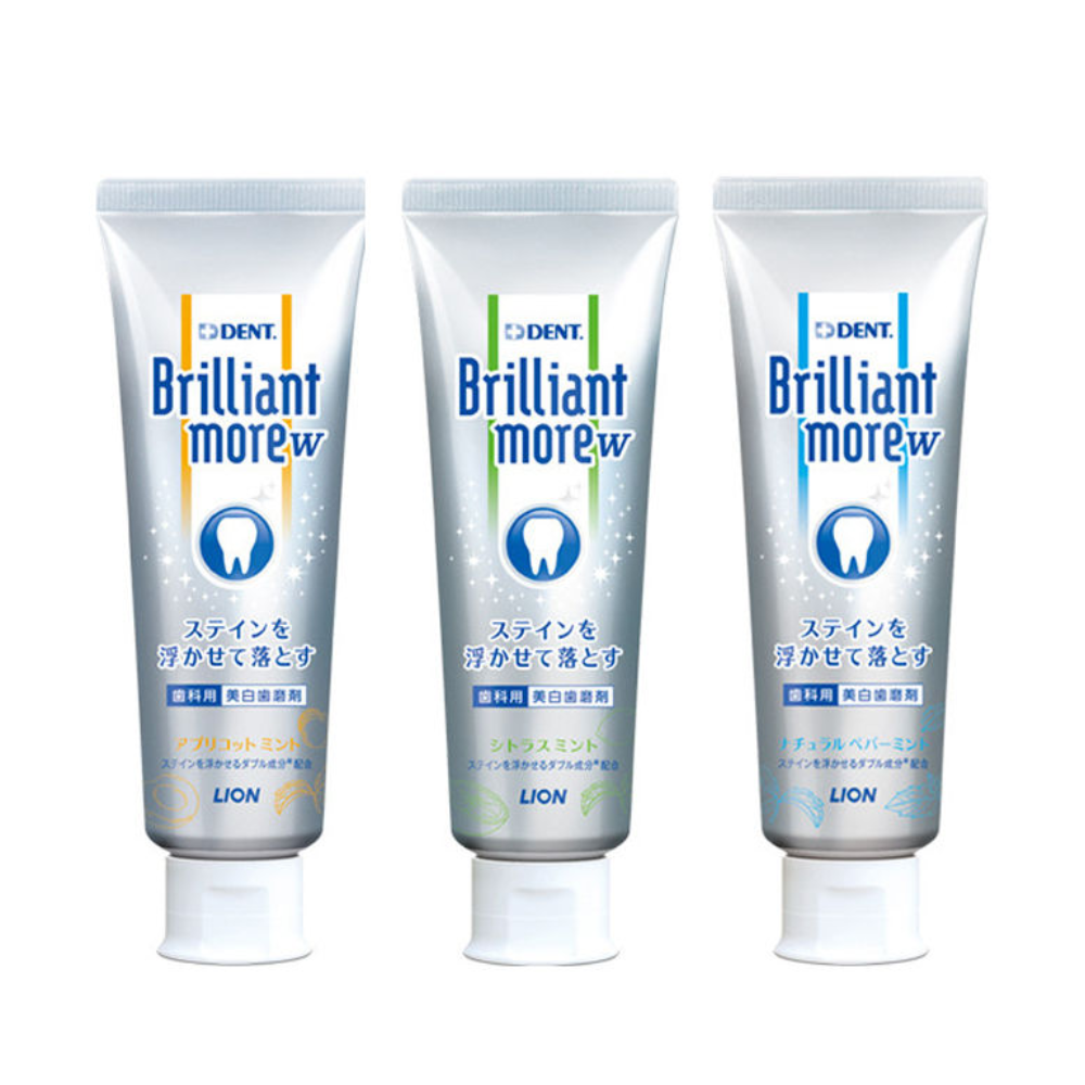 LION 獅王 Brilliant More W 牙膏（杏子薄荷/柑橘薄荷/天然薄荷）90g