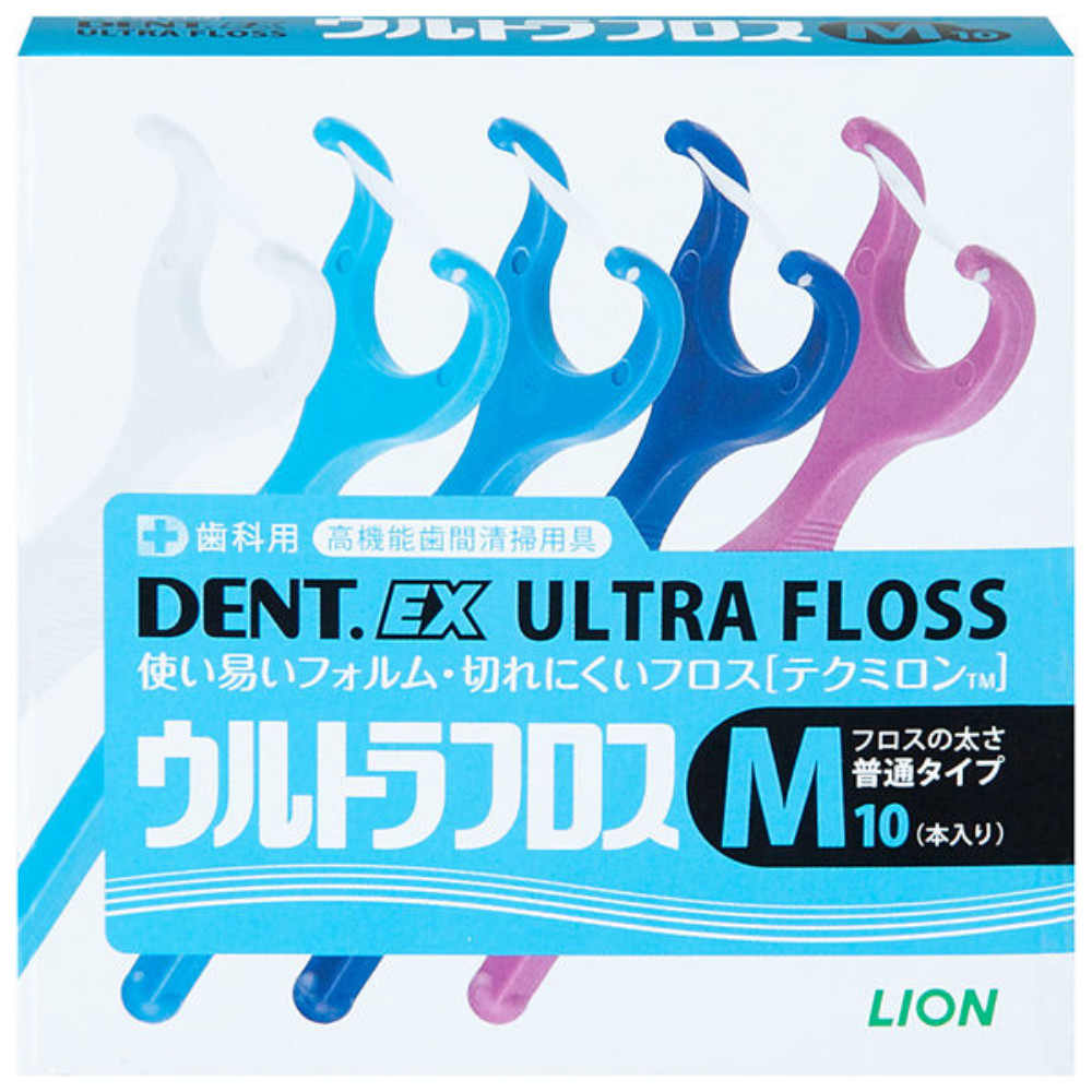 LION 獅王 DENT.EX Y型牙線 (M 普通型 / S 細型) 1盒 (10支牙線)