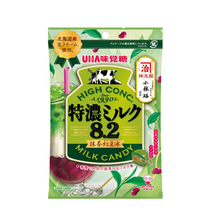 UHA味覺糖 特濃牛奶8.2抹茶紅豆冰 糖果 70g