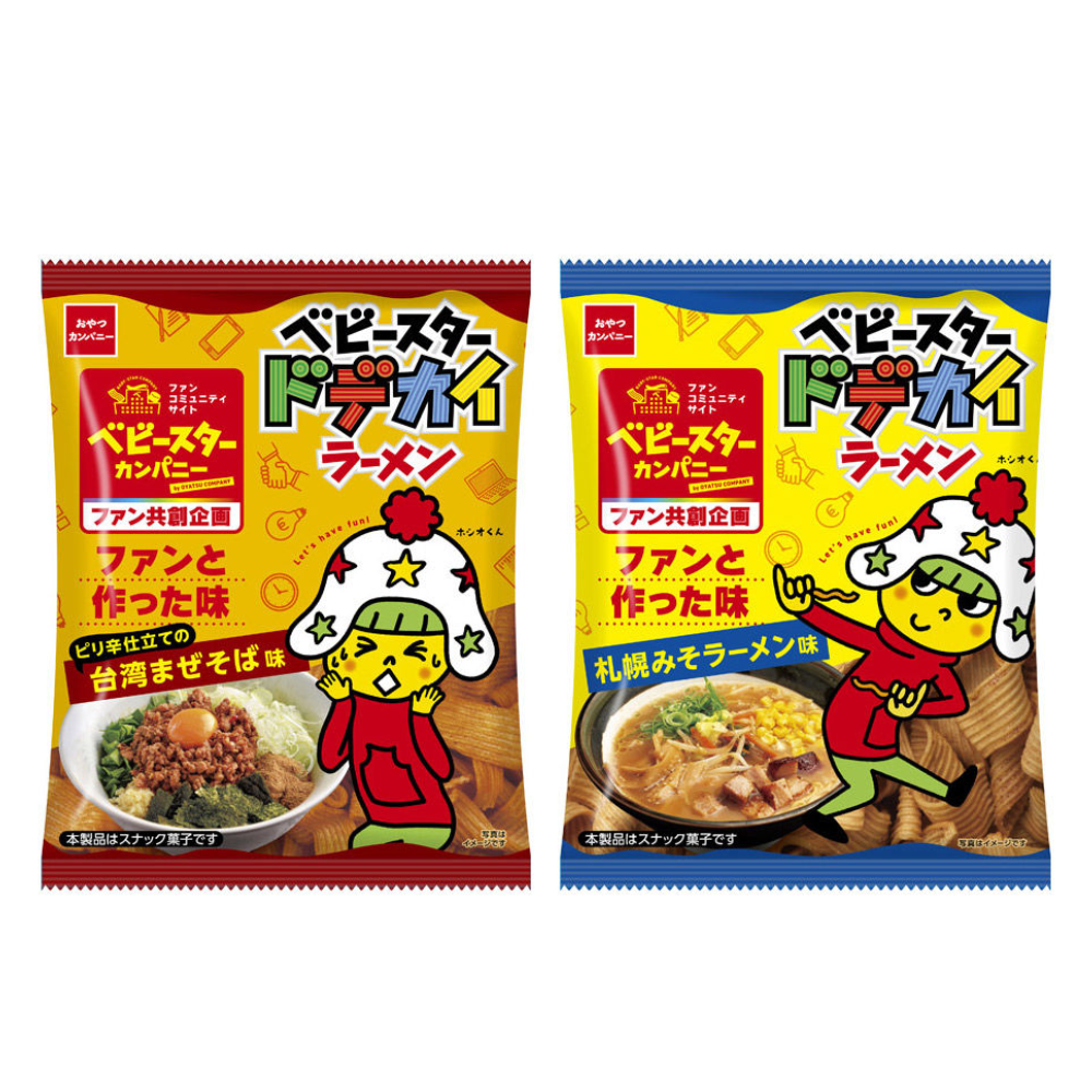 Babystar 乾脆麵點心 點心麵（台式辣拌麵風味/札幌味噌拉麵風味）62g