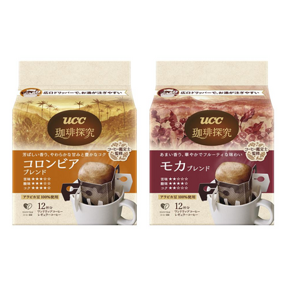 UCC 上島咖啡店 咖啡探索 濾掛咖啡 (哥倫比亞特調/摩卡特調)  1 袋 ( 12 杯入)