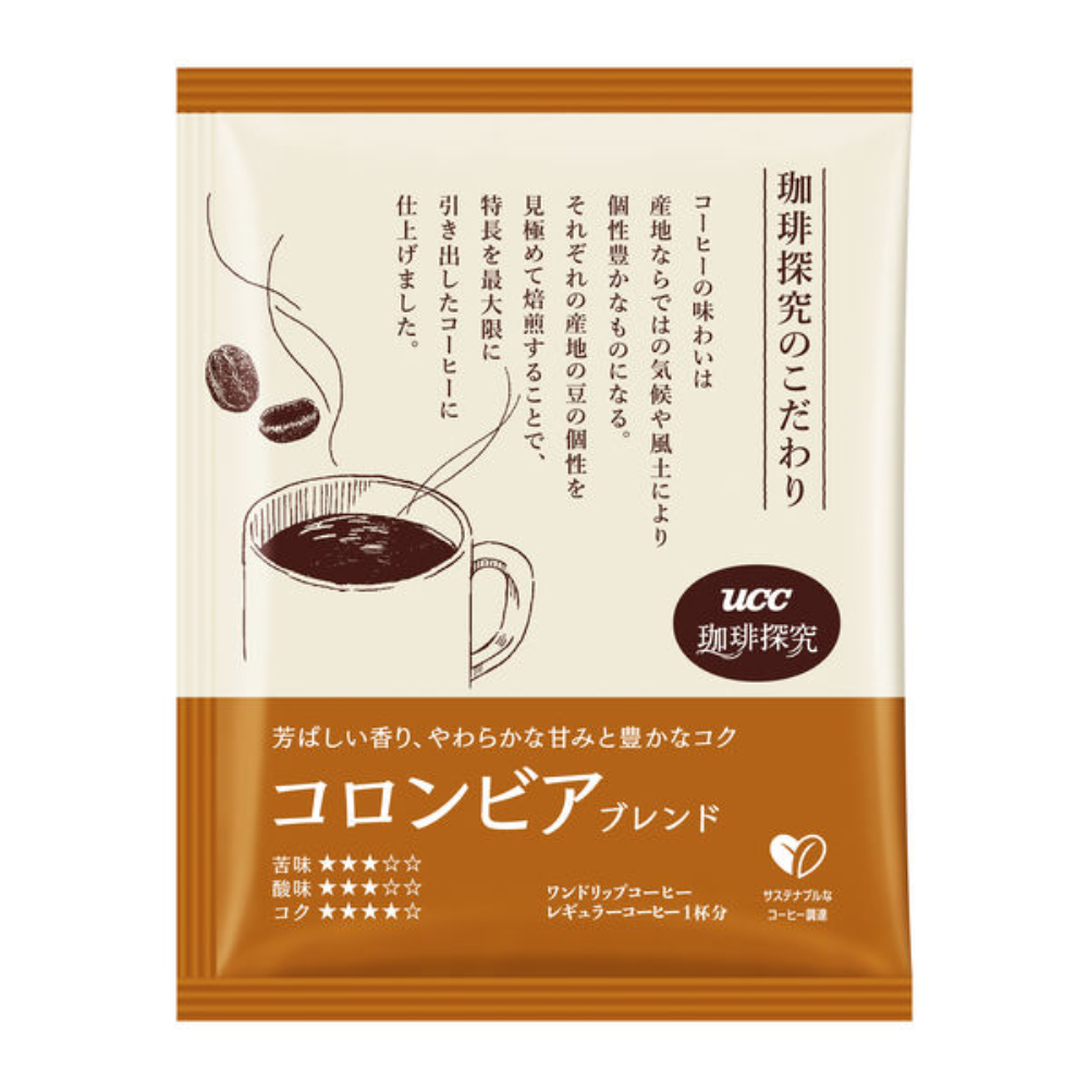 UCC 上島咖啡店 咖啡探索 濾掛咖啡 (哥倫比亞特調/摩卡特調)  1 袋 ( 12 杯入)