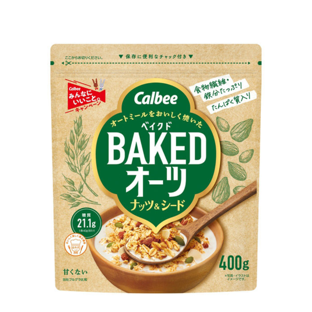 Calbee 卡樂比 烤燕麥 堅果 種子 穀物 麥片 400g