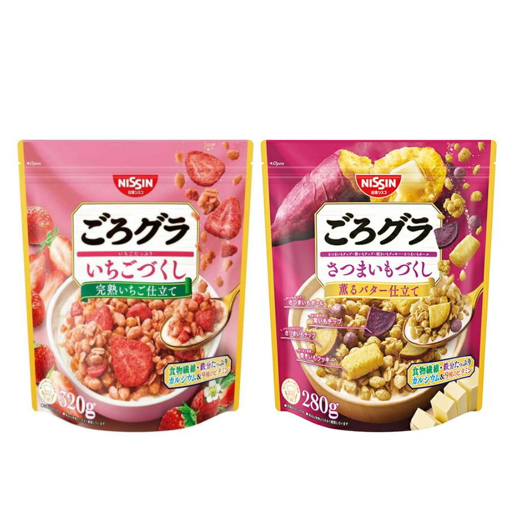 Nissin Cisco 日清 水果粽合穀物麥片 (草莓口味 320g / 地瓜口味 280g)