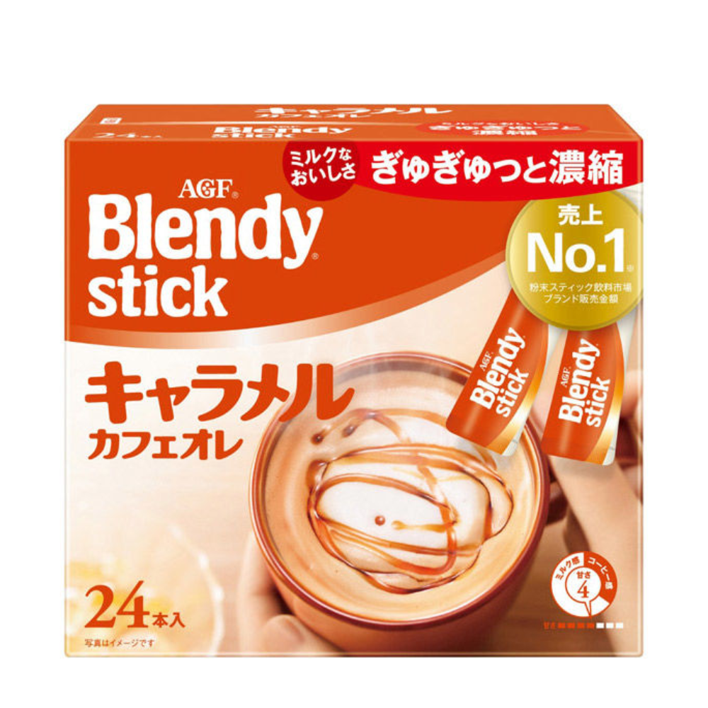 AGF 微奢華咖啡店 Blendy Stick 焦糖咖啡歐蕾 1 盒（24 支入）