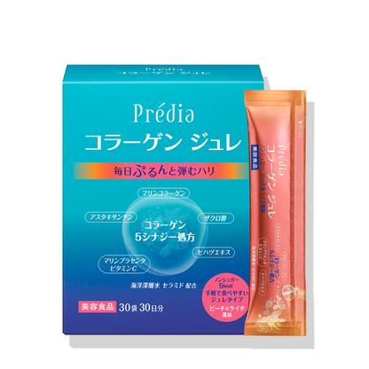 Predia 貝締雅 膠原蛋白果凍 無糖 EX 桃子荔枝口味 1盒(15g x 30 包)