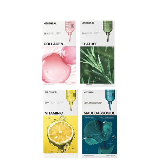Mediheal 精華面膜（膠原蛋白/茶樹/維生素C/羥基積雪草苷）1盒(4片裝)
