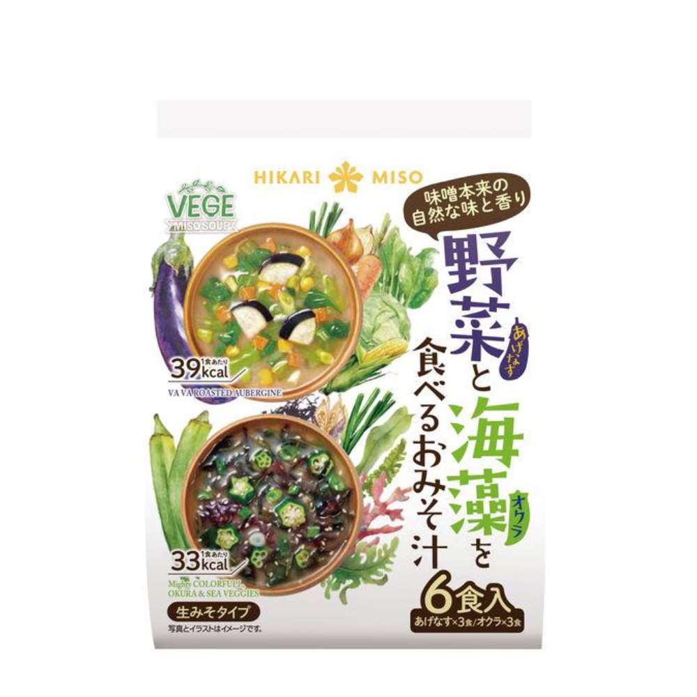 HIKARI MISO 喜康瑞 蔬菜海藻味噌湯 速食味噌湯 1 袋（6 份入）