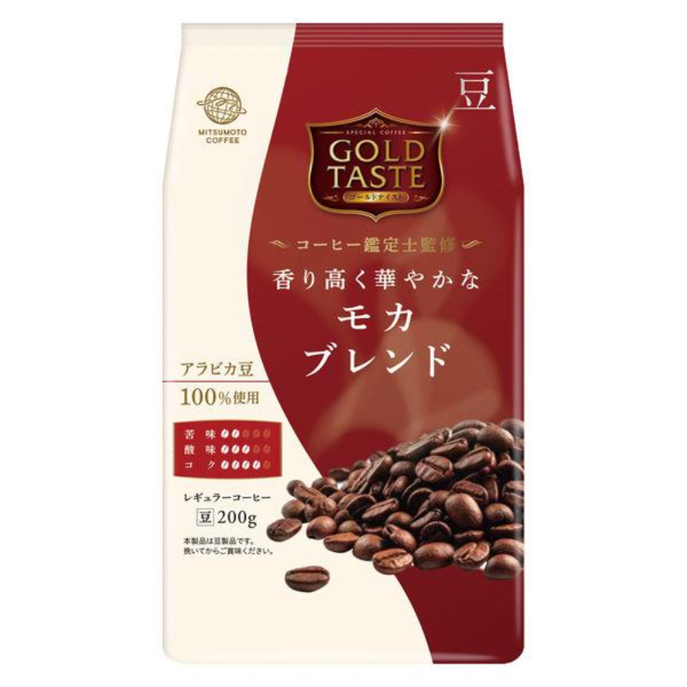 MITSUMOTO COFFEE 三本咖啡 GOLD TASTE（摩卡特調 / 醇厚特調）咖啡豆 200g