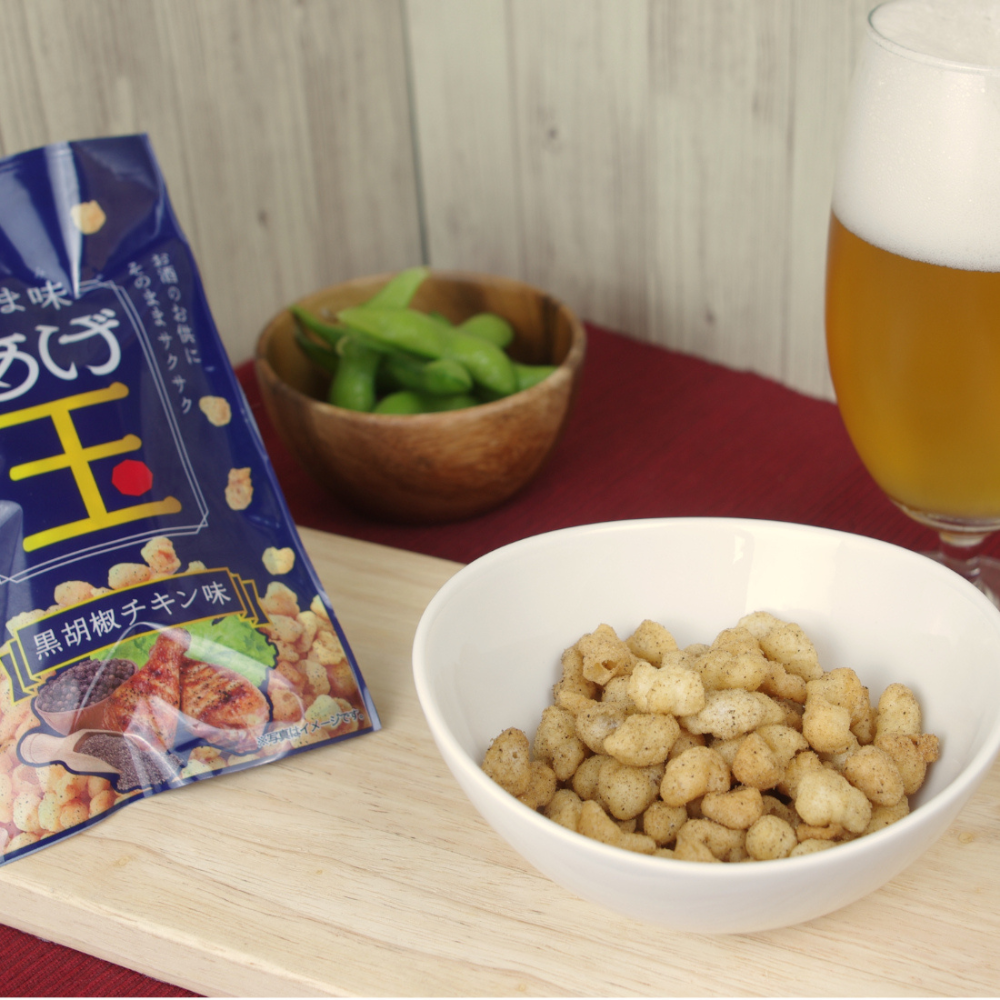 【鹿兒島】協和食品工業 手工 炸天婦羅麵衣 餅乾 黑胡椒雞肉口味 零食 25克
