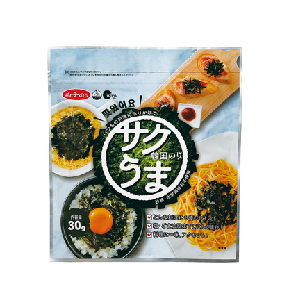 SHIRAKO 白子海苔 食品 海苔 香脆 韓國調味海苔 30g